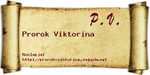 Prorok Viktorina névjegykártya